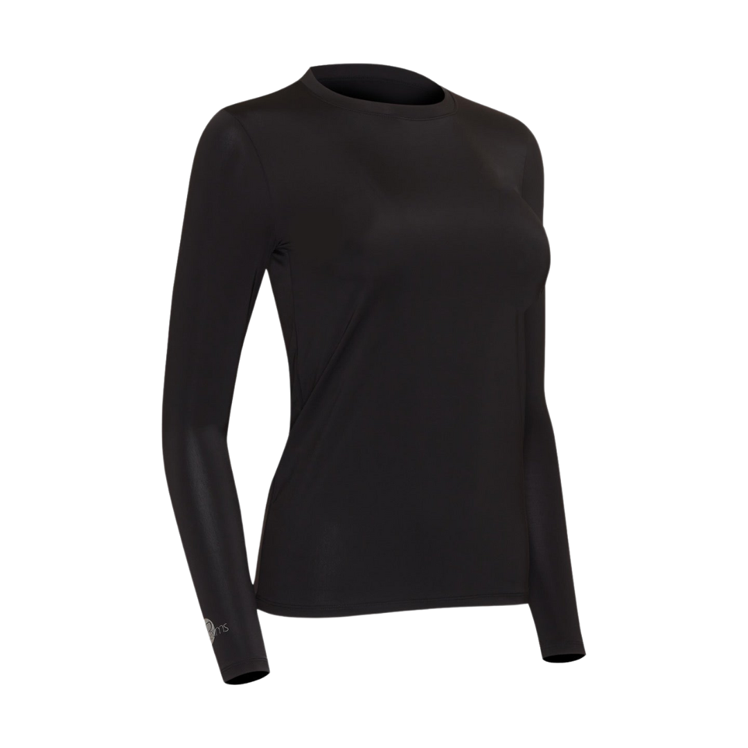 Women's Cooling Shirt Round Neck (Black)