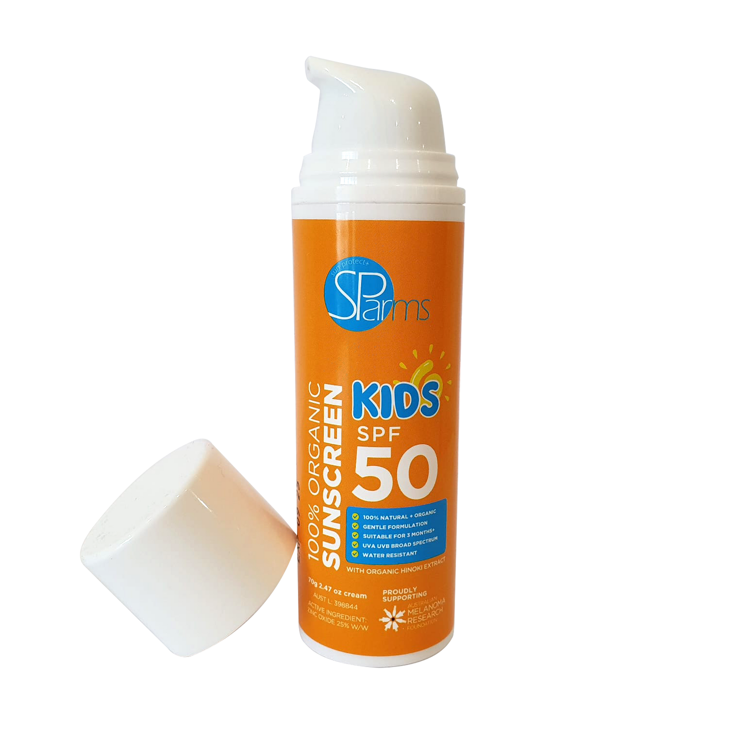 100% Organic Kids Sunscreen SPF 50